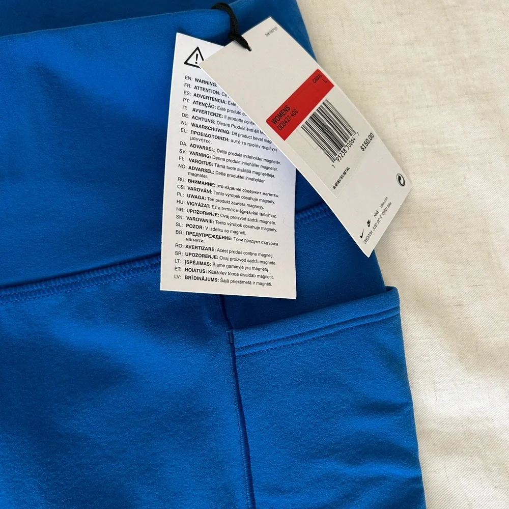 Nike x MMW Women’s Compression Leggings Pants L Cobalt Blue $150 DD9427-409 NWT